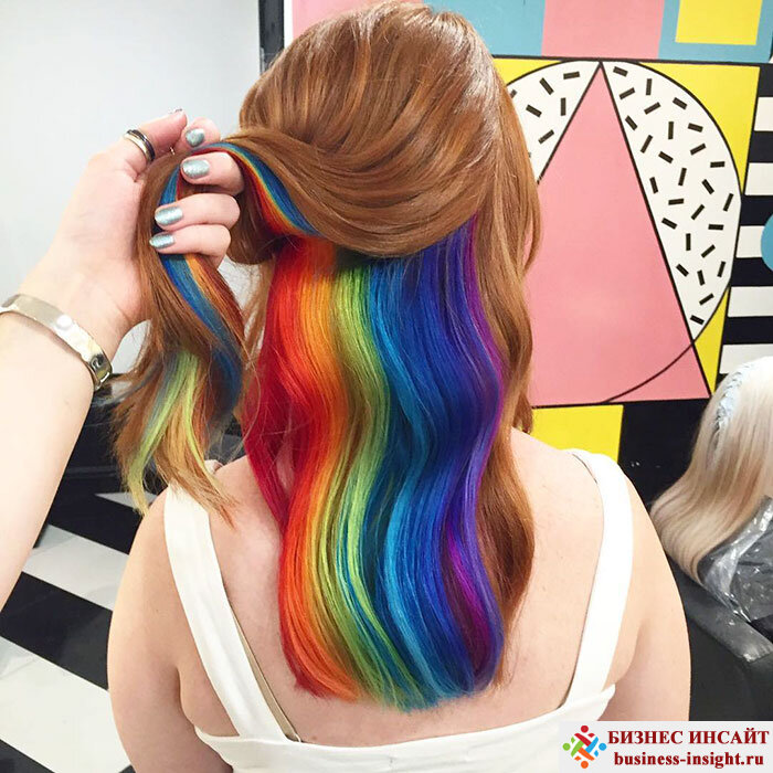 Радуга скрывается в волосах