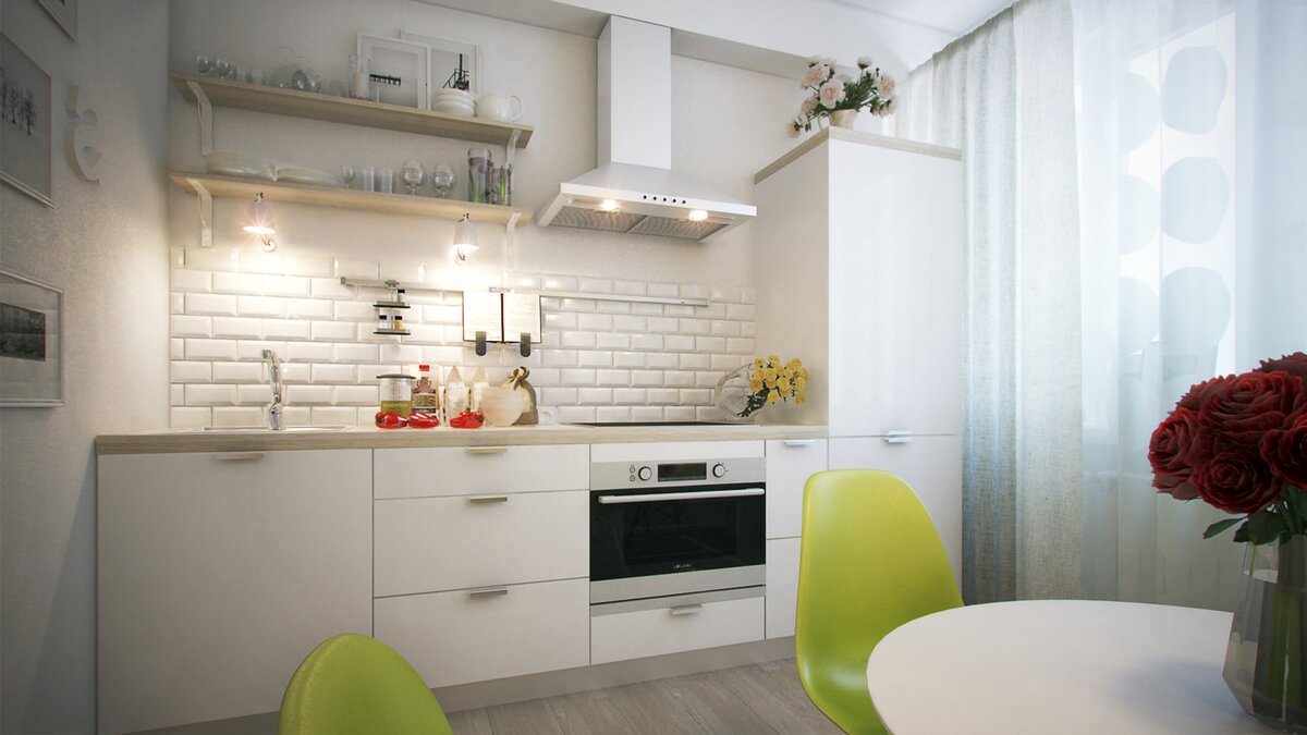 Кухня без навесных шкафов в загородном доме: 20 фото интерьеров, советы по дизайну и хранению