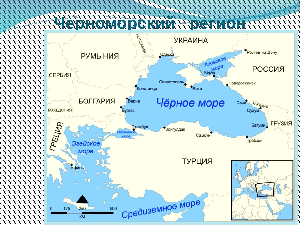 Карта черного моря