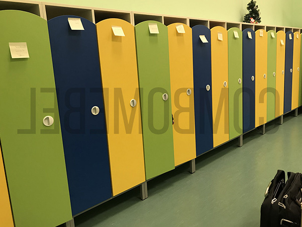 Надежная конструкция детских шкафчиков