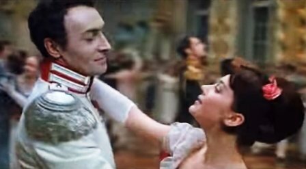 Сцена бала из экранизации 1967 г. романа Л.Н.Толстого "Война и мир"