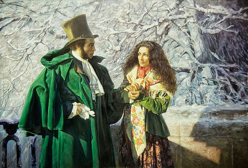 Шилов Виктор Викторович (род. 1964) Пушкин и гадалка. 2000 г.