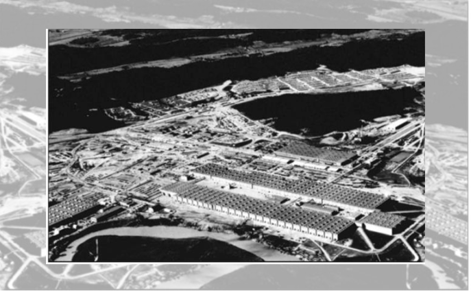 Панорама установка К-25 в Ок-Ридж. 1945 год.