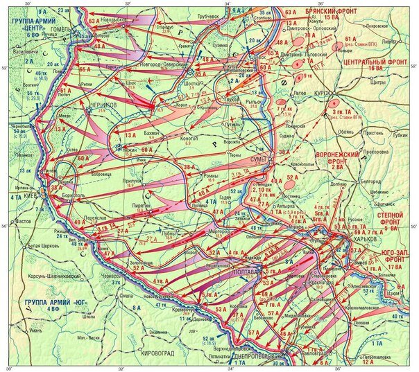 Киевская операция 1943 карта