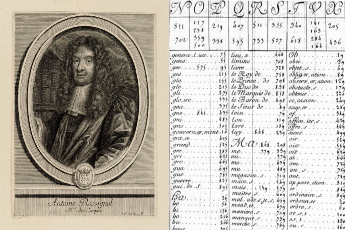 Антуан Россиньоль и его таблица для расшифровки текстов