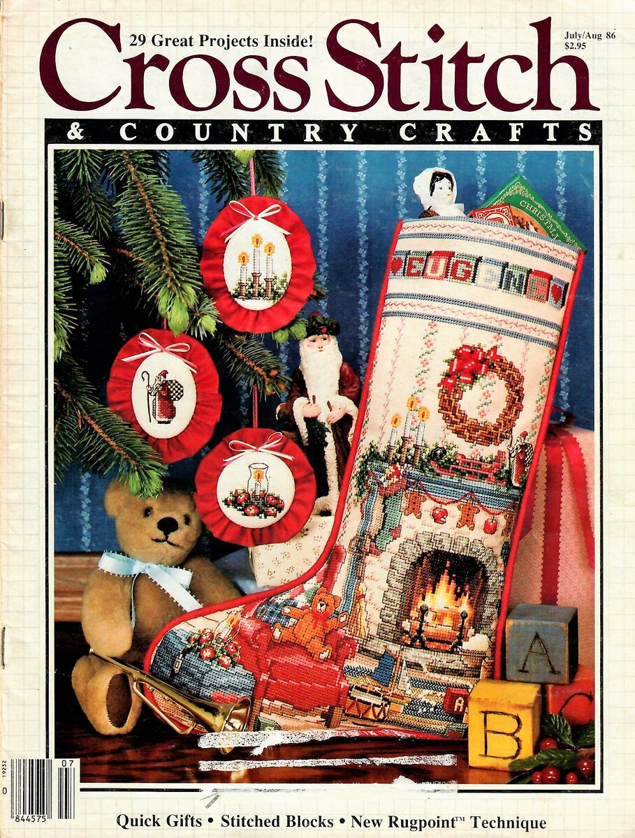 Обложка журнала Cross Stitch and Country Crafts, июль/август 1986, фото из журнала автора блога