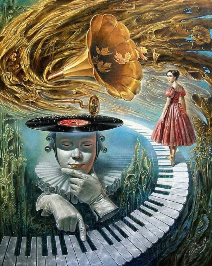 Игру удивительных образов нашего воображения сегодня иллюстрируют работы художника-сюрреалиста Майкла Шеваля (Михаила Хохлачева).