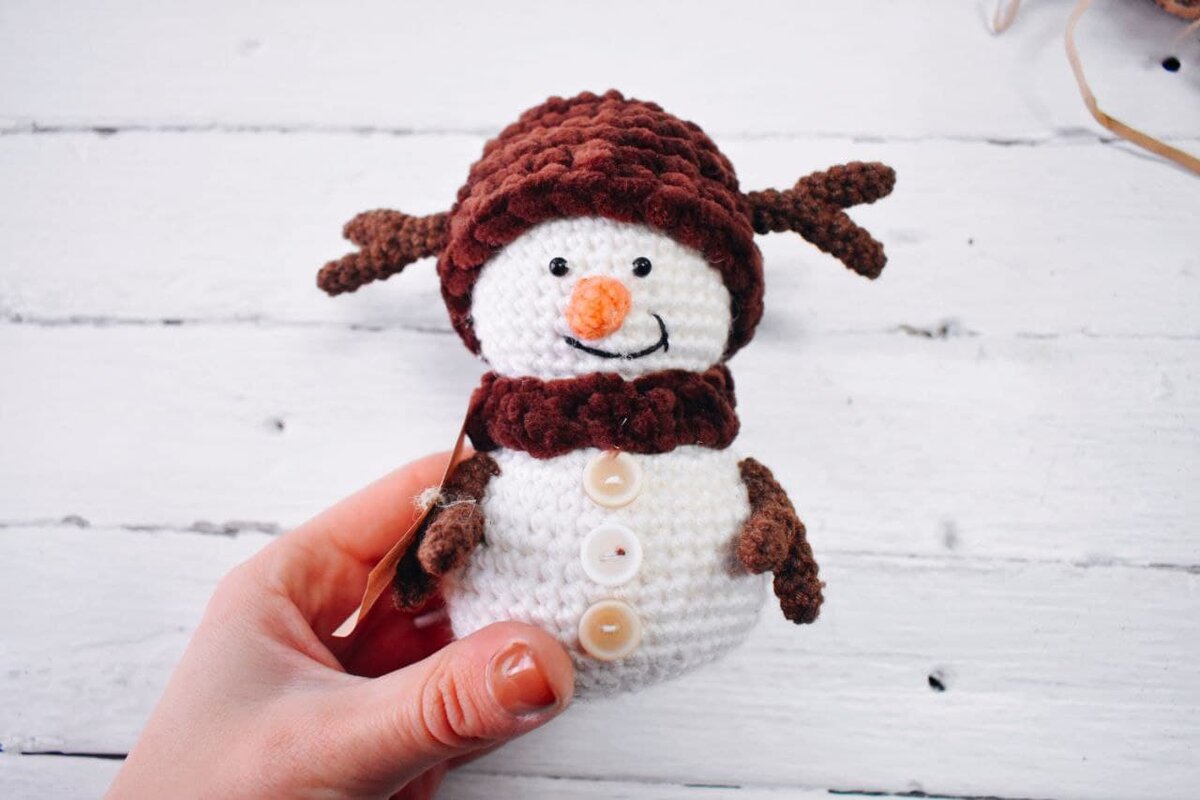 Вязаные серьги-снеговики - Вязание Крючком. Блог Настика