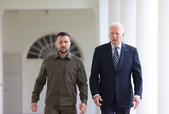    Владимир Зеленский и Джо Байден