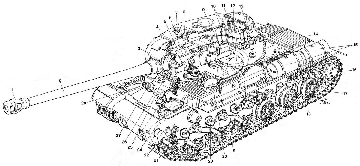 Танк ис 2 схема