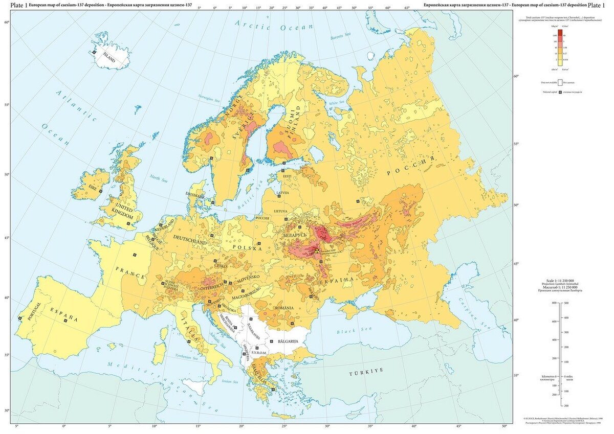 Карта 1986 года