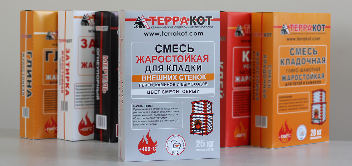 Кладочная смесь терракот для печей и каминов. Терракот смесь кладочная жаростойкая. Кладка внешних стенок 25 кг.