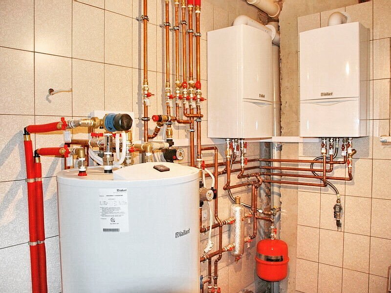 вариант подключения котла