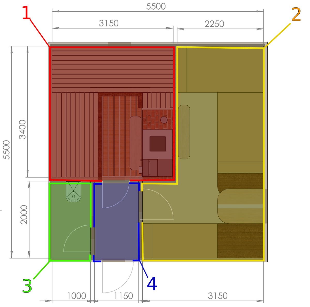 типовая схема правильной бани Рамунаса