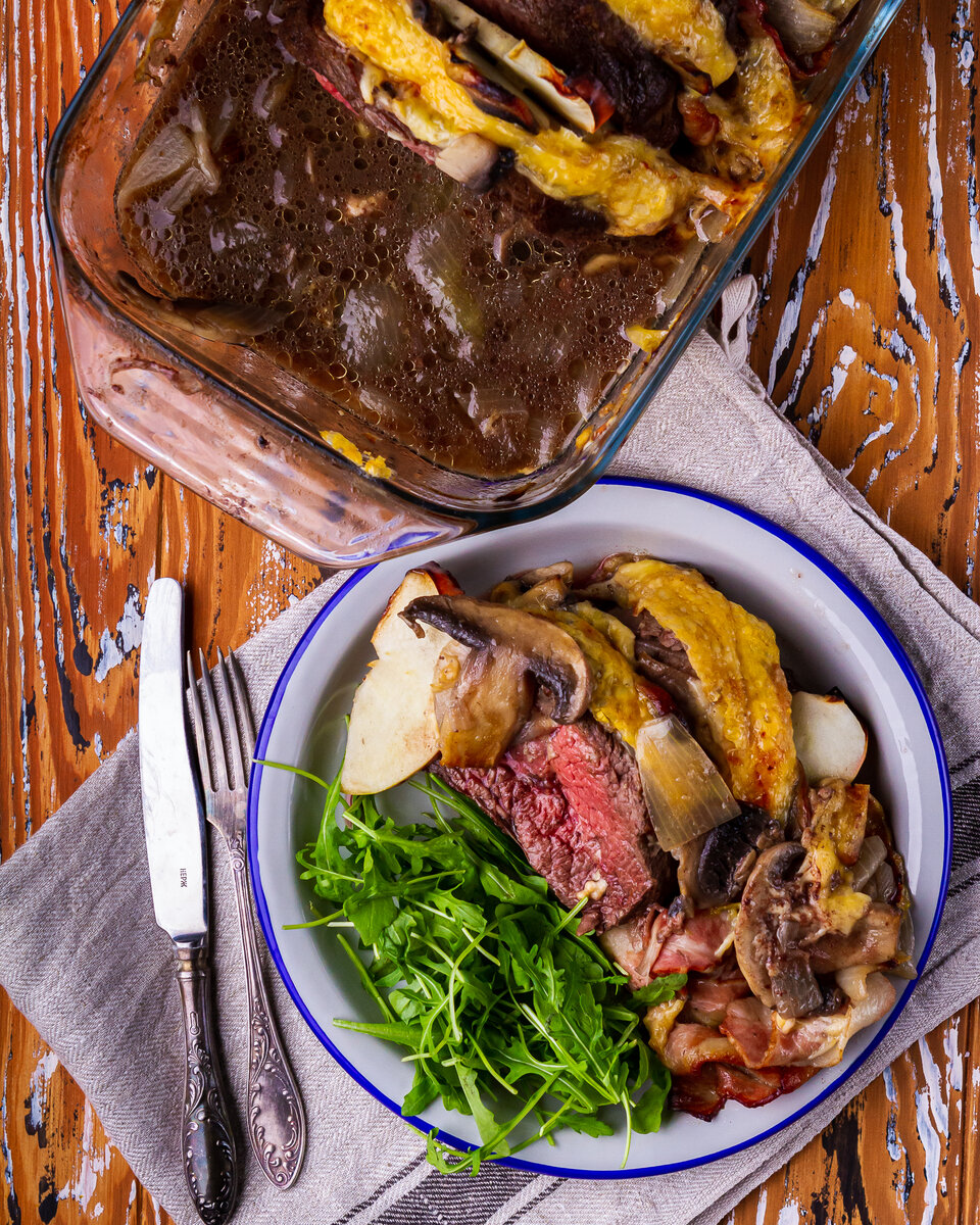 Говядина по-орловский 🍖 или всем известное мясо по-французски.  Старое/новое прочтение. | True Morkvu Вкусно о вкусном | Дзен