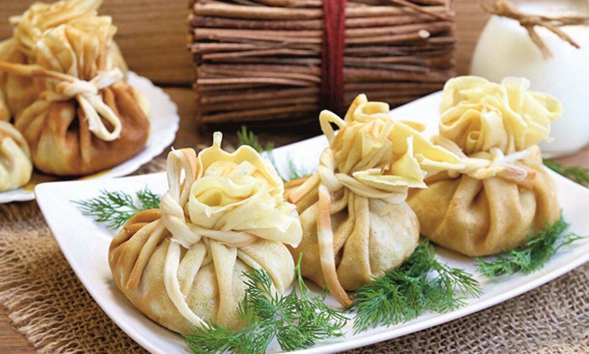 Новогодняя закуска «Мешочки Деда Мороза»