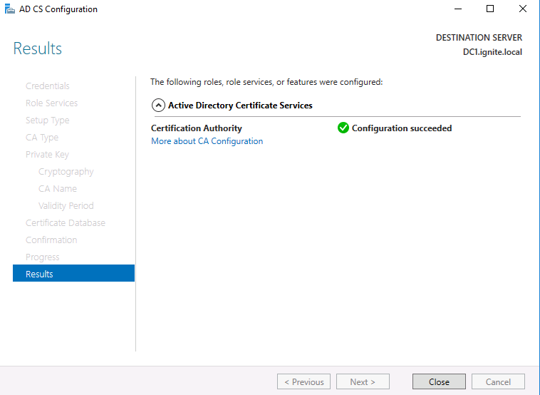 Configure ac