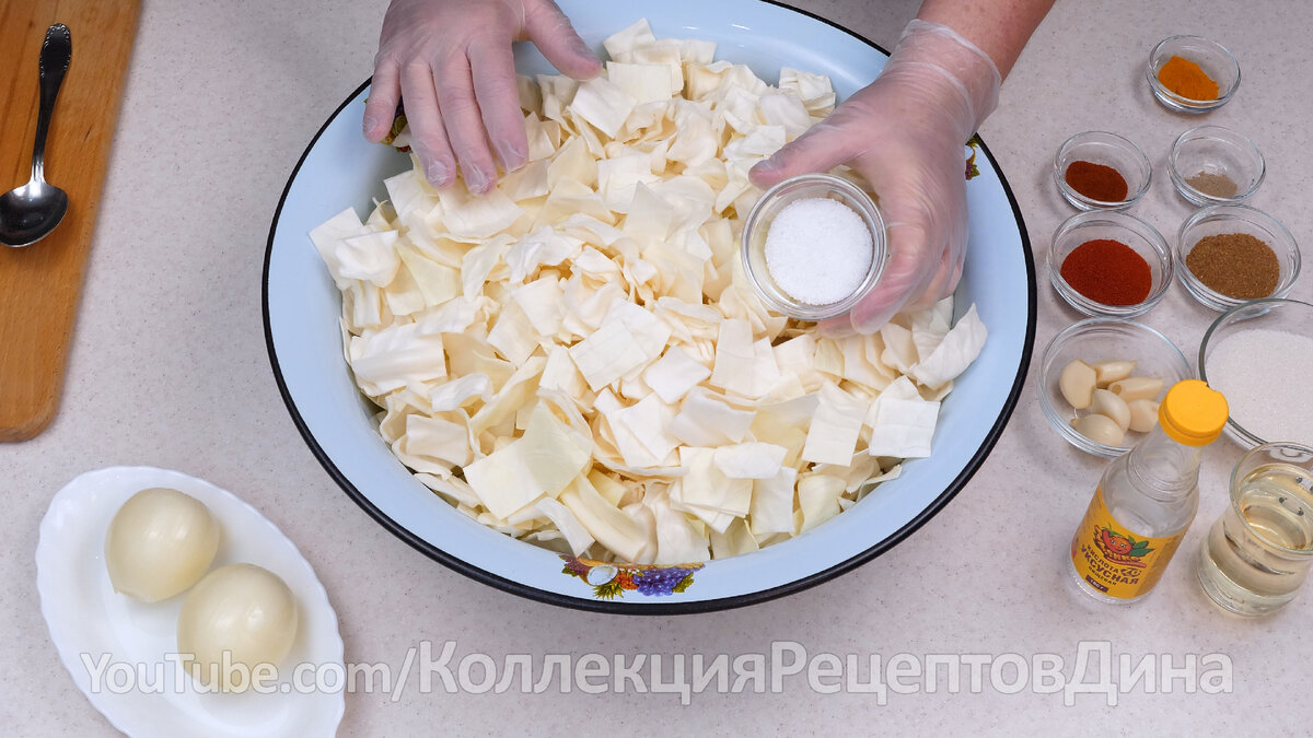 Желтая Маринованная Капуста по-корейски! Яркий салат из белокочанной капусты!  | Дина, Коллекция Рецептов | Дзен