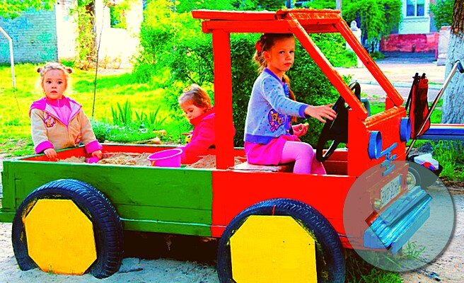 Машинка на детскую площадку своими руками (40 фото)