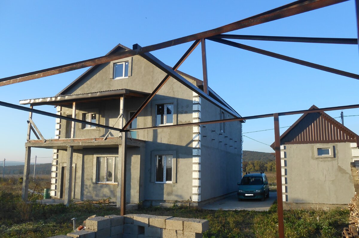 Дом из керамзитобетонных блоков. Источник фото: автор Олег Антонов