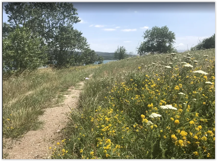 Дорога вдоль Симферопольского водохранилища