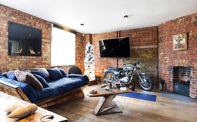 Мужская гостиная в стиле лофт