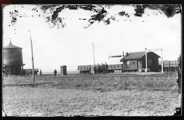Типичная маленькая станция на Старом Западе. Эдмонтон, Оклахома 1880-е годы