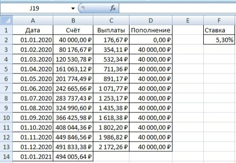 Рассчитать вклад калькулятор