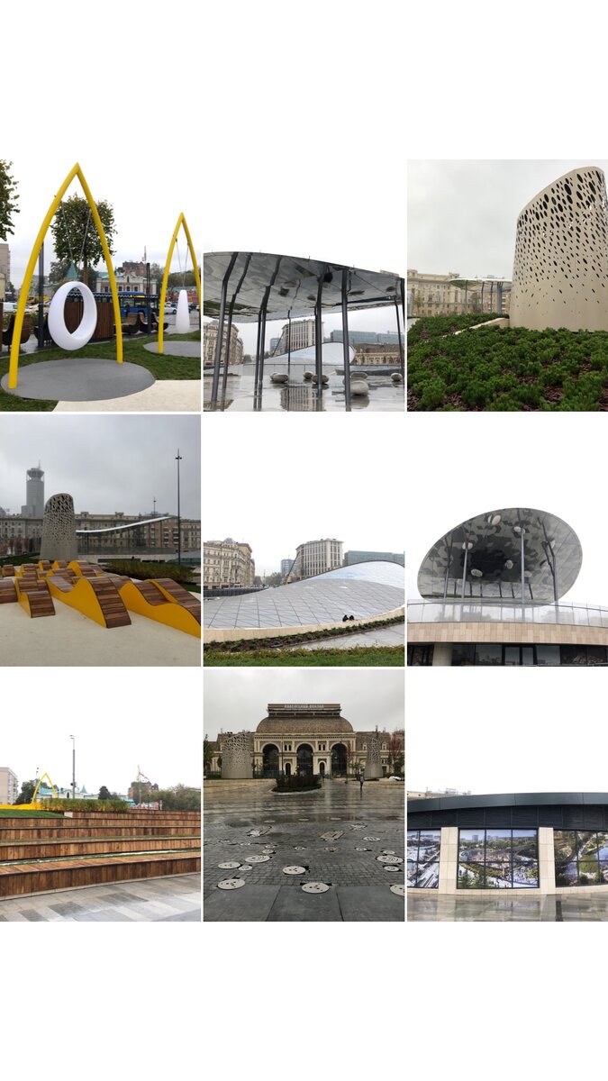 Парк на площади Павелецкого вокзала, являющиеся частью торгового центра.