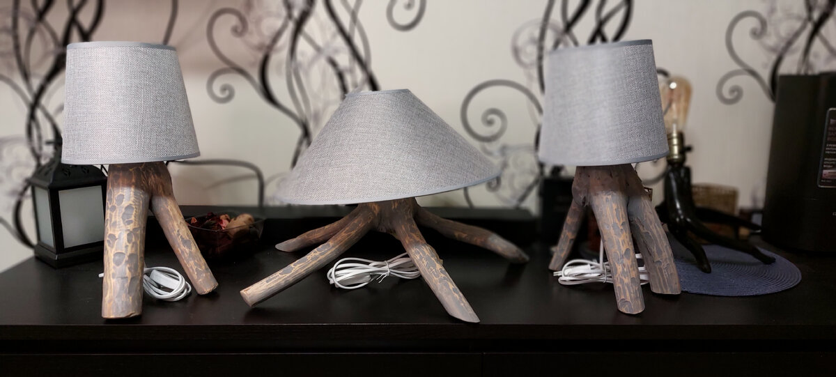 Авторские деревянные светильники весьма оригинальны