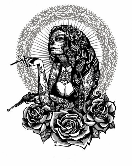 Стильные черно-белые тату эскизы | tattoo-sketches.com | Дзен