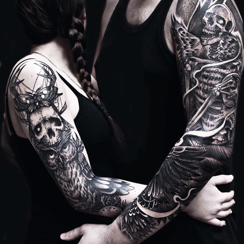 Татуировки на разных областях руки