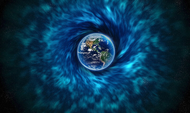 При своем вращении Земля немного увлекает за собой пространство.