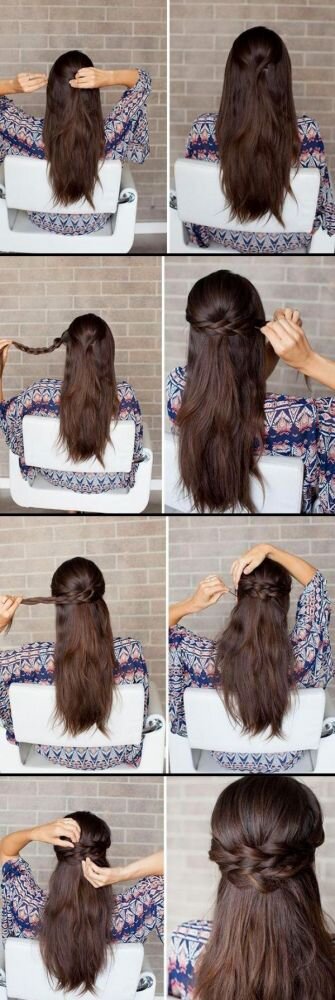 Легкие и быстрые прически на длинные волосы 81 фото 1 видео | Блог Полины Соколовой | Дзен