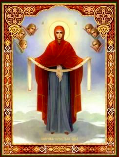 Покров Богородицы. В храме.