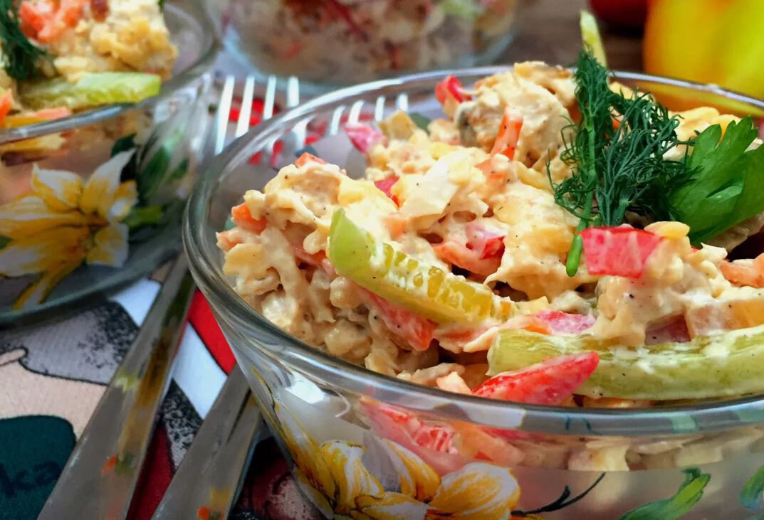 Тёплый салат "Мозаика"