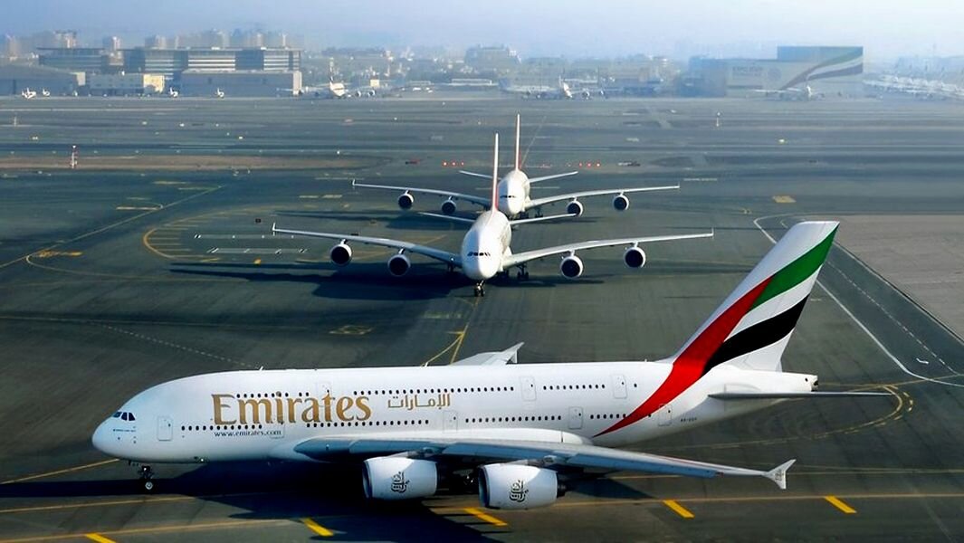 На двадцатом месте авиакомпания Emirates c рейсом из Дубая в Сан-Франциско на Airbus A380-800