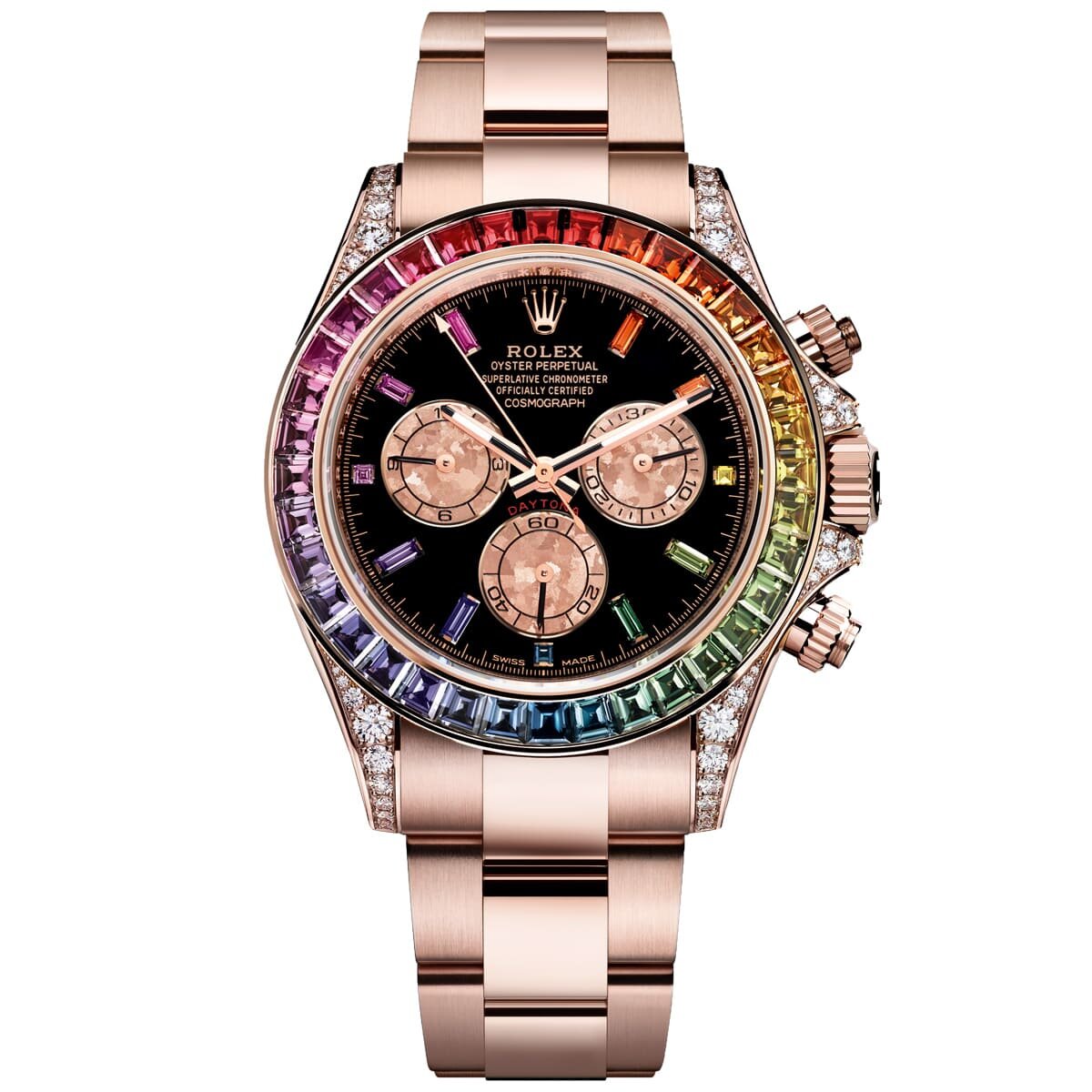 Rolex Oyster Perpetual Cosmograph Daytona Everose Rainbow Bezel
