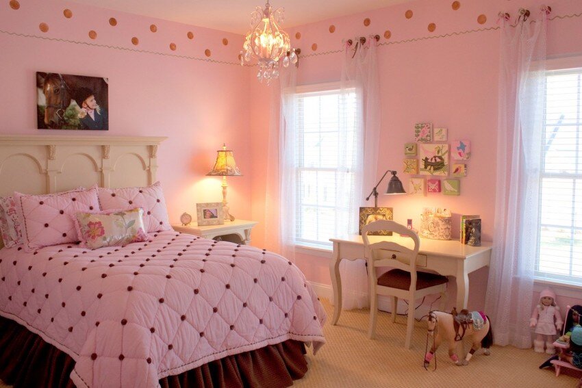 Розовая спальня – воздушное воплощение мечты! - 80 фото примеров