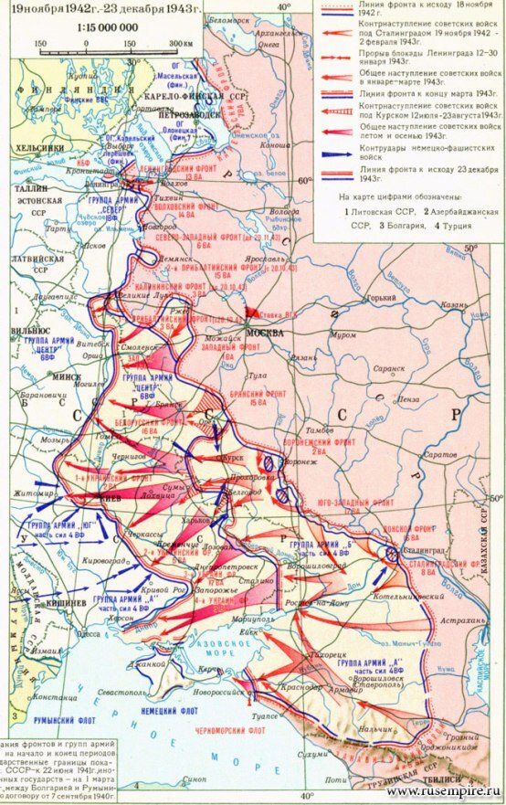 Карта военных действий великая отечественная