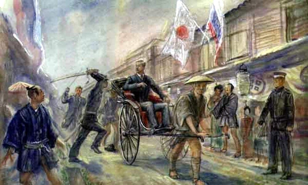 "Нападение на Цесаревича Николая". Художник П.Илышев