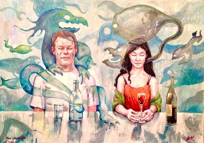 
(иллюстрация коллеги после сеанса об алкоголе)
