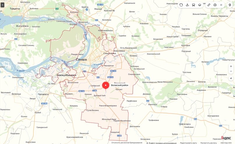 Самарская область волжский карта
