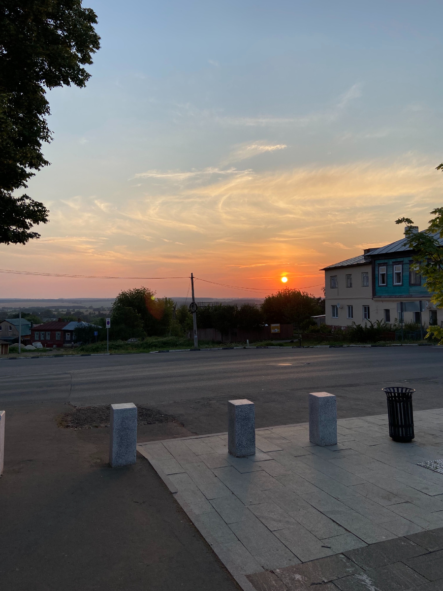 Город на закате