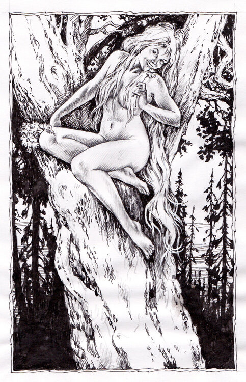 Русалка на дереве