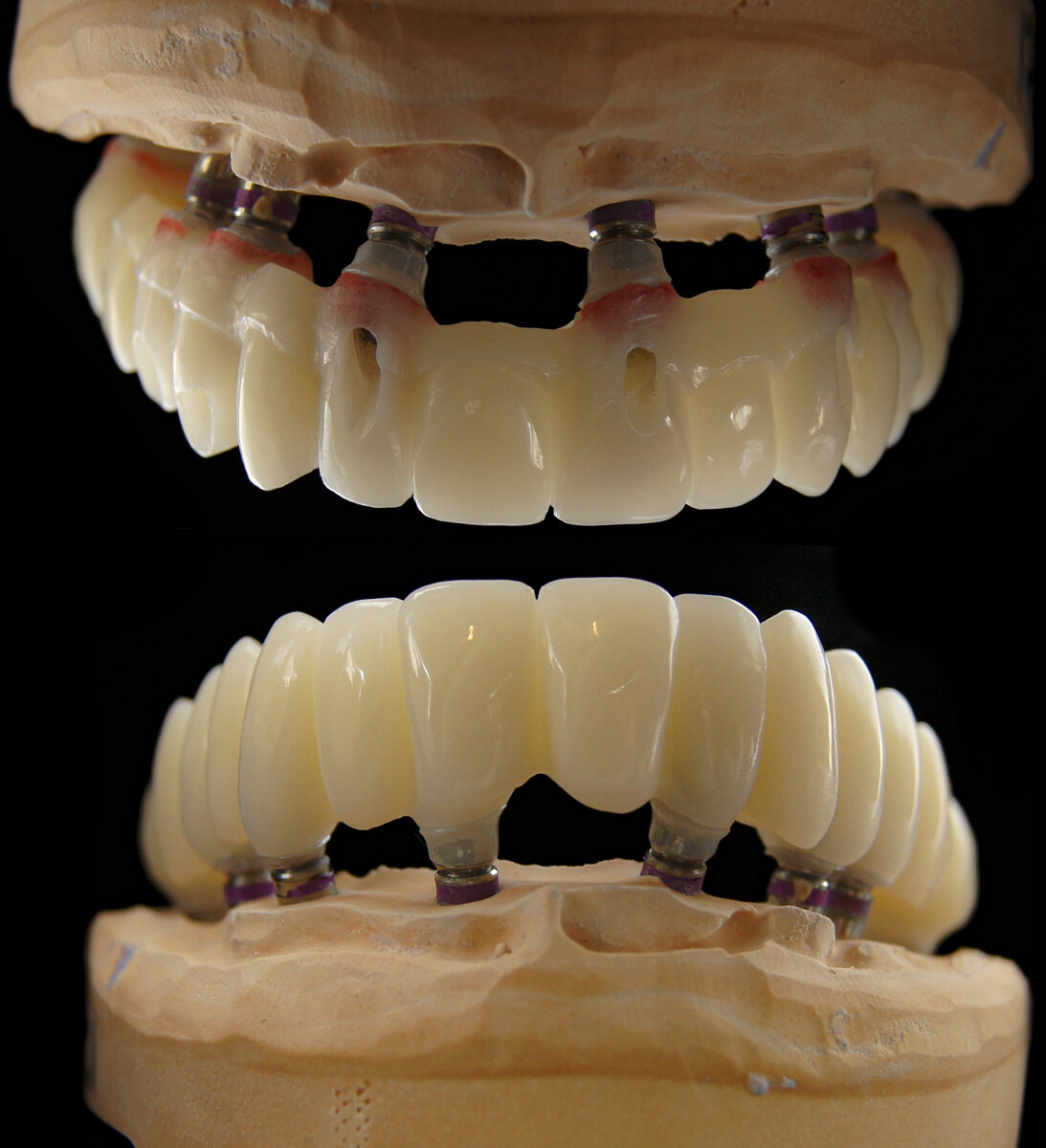 Первоначальный прототип (снизу) и итоговый (сверху)