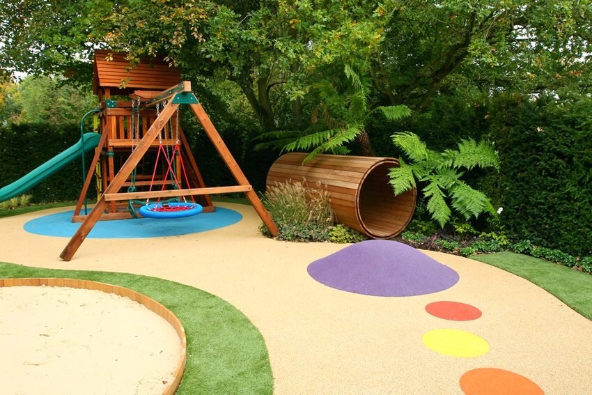 Дизайн детской площадки в частном доме