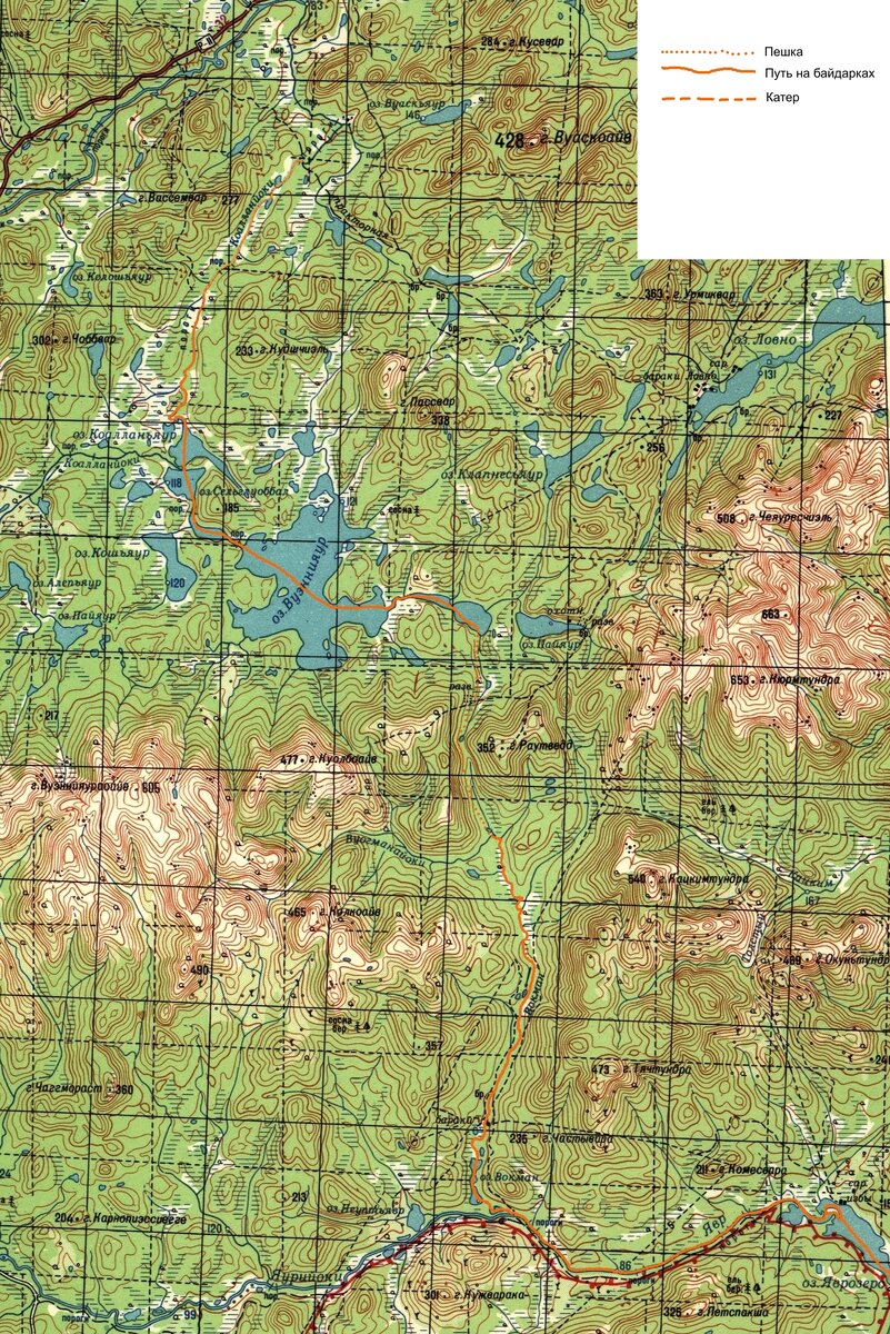 первая часть схемы маршрута