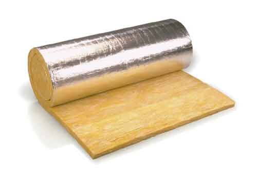 стекловата с готовым фольгированным слоем