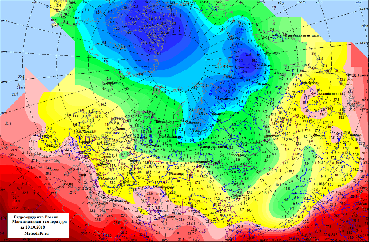 Карта температуры воздуха в россии в реальном времени онлайн